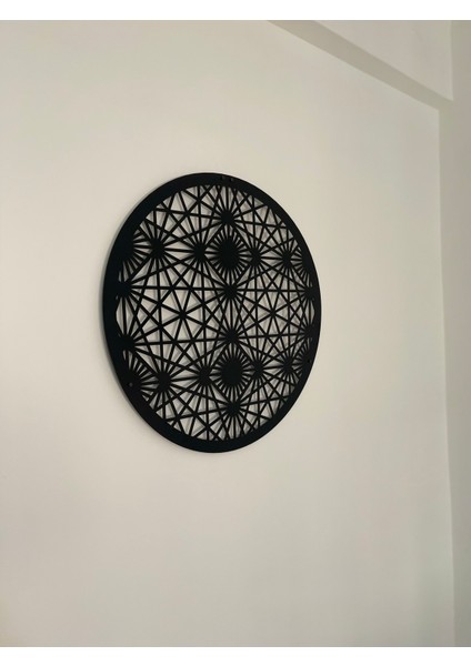 Siyah Dairesel Geometrik Desenli Metal Tablo fiyatları