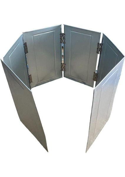 6 Kanatlı Rüzgarlık, Rüzgar Kesici 25X40CM, Piknik Tüpü, Kamp Ocağı, Taş Ocak, Mangal