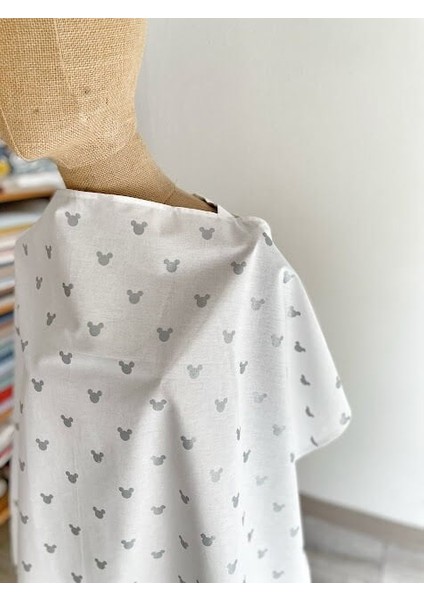 Gümüş Mickey Poplin Emzirme Önlüğü fırsatları