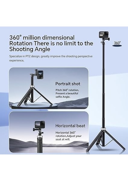 360 Özçekim Sopa Tripod Standı Gopro, W Topu Montaj Uzatma Direği Monopod Kolu Kavrama Git Pro Max Hero 12 11 10 9 8 INSTA360 X3 Go 3 Ace Pro Djı Eylem 3 4 Cep 2 3 Kamera Aksesuarları modelleri