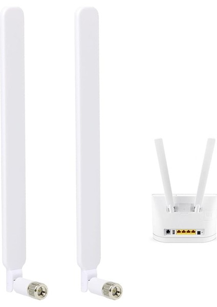 Harici Anten 4g Lte Sma Erkek 10DBI, 2 Adet Wifi Bilgisayar Anteni, Lte Yönlendirici, Modem, Mobil Ağ Geçidi, Kamera, Ev Telefonu, Sinyal Güçlendirici - Beyaz