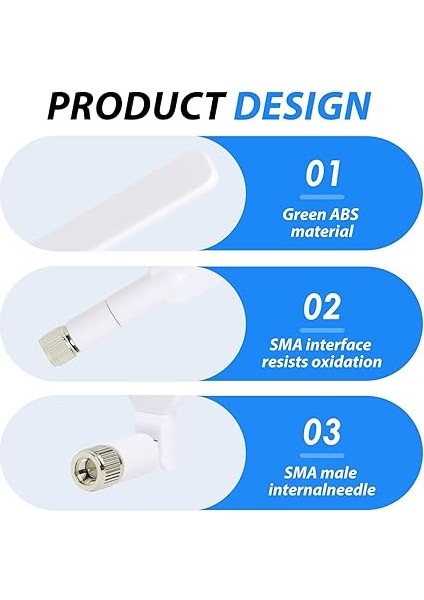 Harici Anten 4g Lte Sma Erkek 10DBI, 2 Adet Wifi Bilgisayar Anteni, Lte Yönlendirici, Modem, Mobil Ağ Geçidi, Kamera, Ev Telefonu, Sinyal Güçlendirici - Beyaz fırsatları