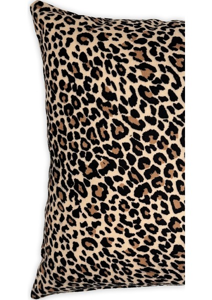 Leopar Bej Süet Dijital Baskılı Kare Dekoratif Kırlent Kılıfı - Çift Taraflı Bej Renk 45X45 fiyatları