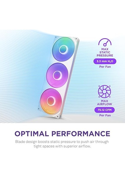F360 Rgb Core – 360 mm Tekli Çerçeve Fan Ünitesi 3 x 120 mm Rgb Fanlı – Devir Sayısı ve Aydınlatma Kontrolü – Yüksek Statik Basınç ve Hava Akımı – Fan Başına 8 Argb LED – Beyaz fırsatları