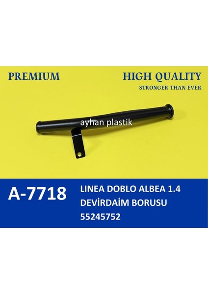 DEVİRDAİM BORUSU FIAT LINEA-DOBLO-ALBEA 1.4 55245752