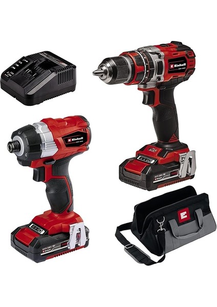 Akülü Darbeli Vidalama Seti TP-18V Twin Pack Bl,power X-Change (18V, Saklama Çantası, 2 x Akü ve Şarj Cihazı Dahil - Tp-Cd 18/50 Li-I + Tp-Cı 18 Li Kömürsüz Matkap ve Vidalama Seti) - 4514209