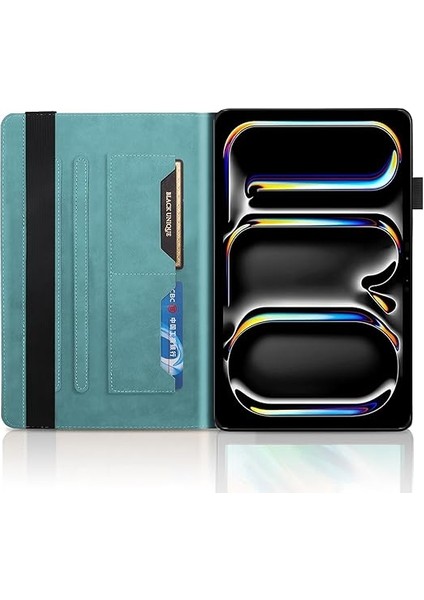 iPad Pro 13 Inç 2024 Için Kılıf Kalem Tutucu ile Pu Deri Kılıf iPad Pro 13 (2024) Stand Fonksiyonlu Koruyucu Kılıf Kapak iPad Pro 13 (2024) Mavi fiyatları