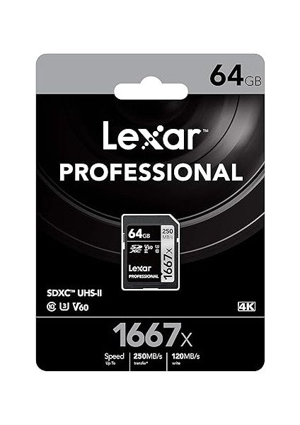 Professional 64 GB 1667X Sdxc Hafıza Kartı (250MB/S-80MB/S) modelleri