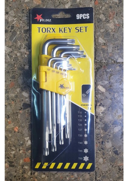Torx Alyan (Allen) Anahtar Takımı Uzun (Delikli)