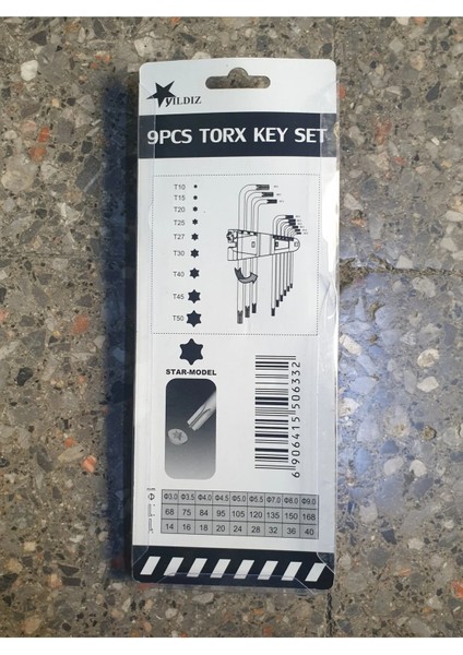 Torx Alyan (Allen) Anahtar Takımı Uzun (Delikli) fiyatları