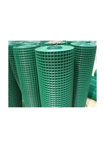 Pvc Kaplı Puntalı Yeşil TEL-12MMX12MM Göz Aralıklı 09MM Kalınlığında Kümes Teli-Kafes Teli-Tavuk Teli-Çit Teli (120CMX5METRE)