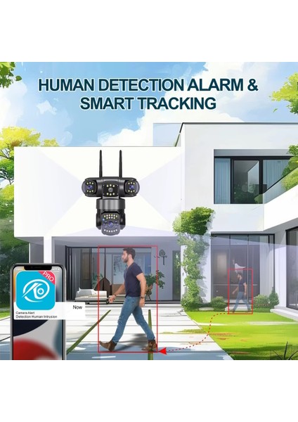 O-KAM 6030 3 Kamera 3 Görüntü 15MP (5MP+5MP+5MP) Gece Görüş Wifi Sesli Konuşma Türkçe