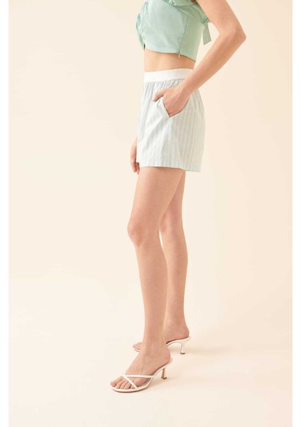 Çizgili Şort Mint Y2312602_097 indirimleri