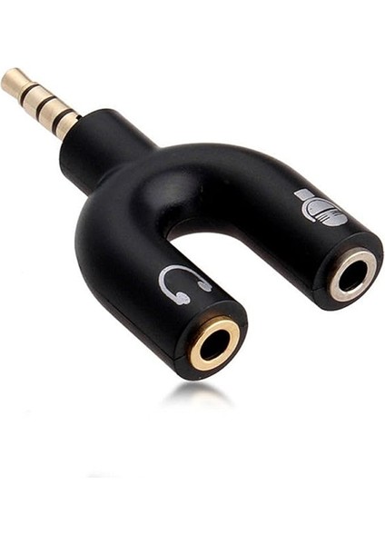 4456 Kulaklık Mikrofon Çoklayıcı 3.5mm Switch Splitter Adaptör