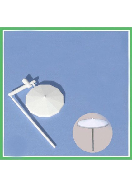 500951 1/25 Ölçek, Şemsiye -Beyaz-95 mm Çap