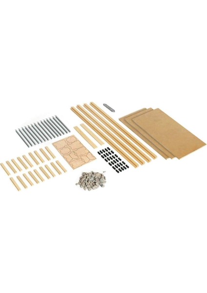 55103 1/32 Ölçek, Lokomotif ve Wagonlar Için Demiryolu Zemini Ahşap Model Kiti fiyatları