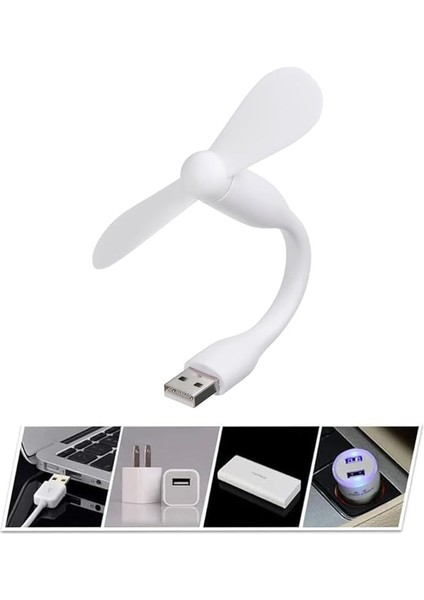 Mini USB Vantilatör, Esnek Mini Fan, El Vantilatörü, Pc, Powerbank, USB Cihazları Ile Kullanılabilir, Sessiz Taşınabilir USB Mini Soğutma Fanı Soğutucu, Seyahat Fanı (1 Adet)