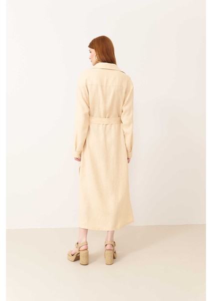 Düğmeli Cepli Tunik Naturel Y2313305_069