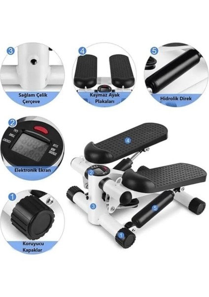 Ipli Fitness Stepper Egzersiz Aleti Total Body Twister Crosstep Step Siyah fırsatları