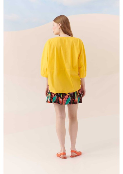 Yakası Açık Gömlek Sarı Y2313545_009 fırsatları