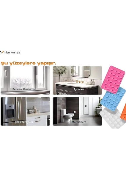 Telefon Arkasına Yapışan Silikon Vantuzlu Telefon Tutucu, Telefon Kılıfı Tutucu, Tüm Cep Telefonu Modellerine Uygun, Araç Telefon Tutucu, Ahtapot, Vakumlu Telefon Tutucu(Beyaz) modelleri