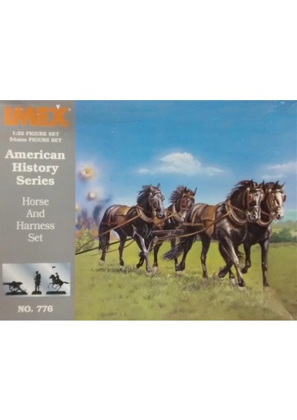 776 1/32 Ölçek, Confed 4 Horses & Harness