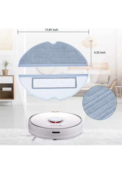 Roborock S8 Plus,s8 Pro Ultra,s8 /s7,s7+,s7 Max V,s7 Maxv Plus Uyumlu Mop Paspas Yedek Seti-2 Adet