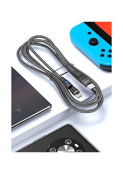 Uslion 100W 5A Usb-C Usb-C Manyetik Mıknatıslı Hızlı Şarj ve Data Kablosu 1 Metre modelleri