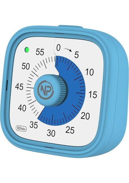 Mutfak,ders,yemek Için 60DK Analog Alarm Zamanlayıcı,pomodoro Öğrenci Motivasyon Saati (Mavi)
