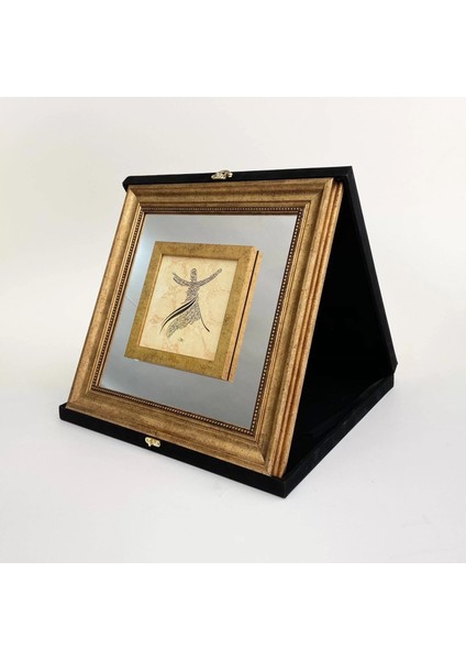 Sema Gazeli Kadife Kutulu Çerçeveli Tablo