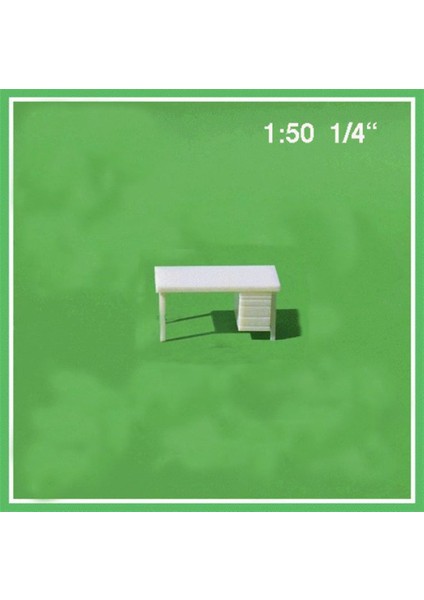 5520215 1/50 Ölçek, Ofis Masası -Dikdörtgen-Çekmeceli-Bey (Maket)