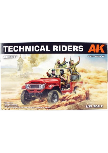 Ak 35017 1/35 Ölçek, 4 Adet Teknik Mürettebat, Plastik Figür Kiti