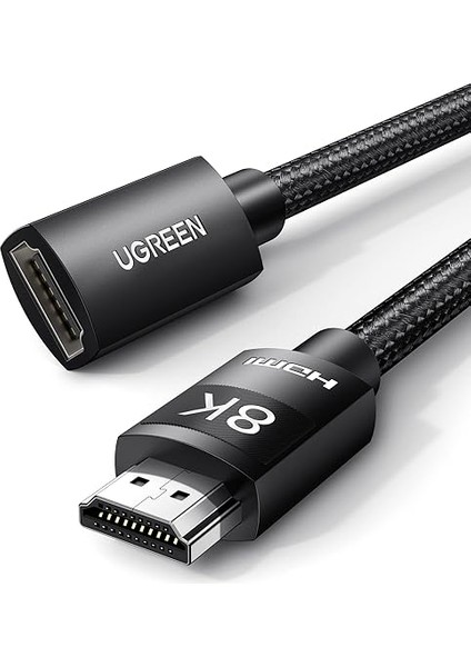 8k HDMI 2.1 Uzatma Kablosu Dişi Erkek HDMI Uzatma UHD Arc Desteği Ps5, Xbox One Vb.(0.5m)