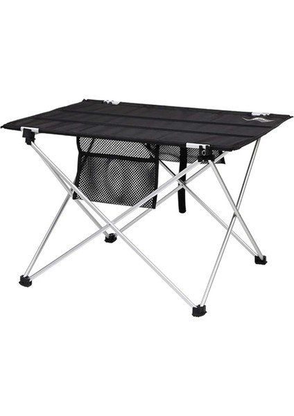 Katlanabilir Kumaş Kamp ve Piknik Masası, Siyah, Geniş Model, 73 x 55 x 48 cm