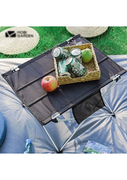Katlanabilir Kumaş Kamp ve Piknik Masası, Siyah, Geniş Model, 73 x 55 x 48 cm