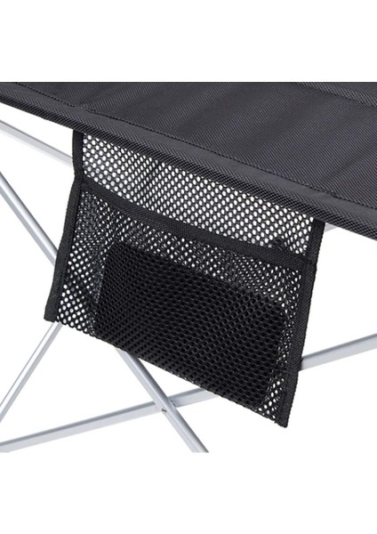 Katlanabilir Kumaş Kamp ve Piknik Masası, Siyah, Geniş Model, 73 x 55 x 48 cm