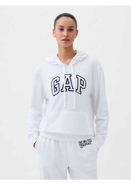 Kadın Beyaz Gap Logo Havlu Kumaş Sweatshirt indirimleri
