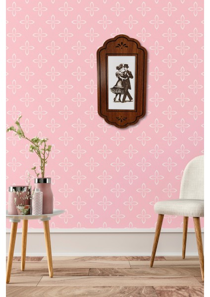 Ahşap Gravür Sanatı Dans Eden Çift Figürlü El Yapımı Dokulu Tablo (40X20 cm / 32X17 Cm) fiyatları