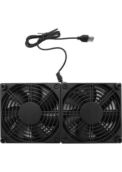 120MM 5V USB Powered Pc Router Çift Fanlar Yüksek Akımı Soğutma Fanı Yönlendirici Modem Alıcı