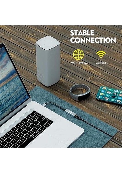 USB 3.0 To Ethernet Adapter, USB 3.0 To RJ45 Gigabit Nıc Network Adapter, USB Computer Lan Card Adapter For Laptop, Nintendo Switch, Pc, Macos, Linux, Windows fırsatları