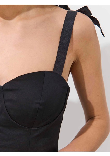 Venes Regular Fit Straplez Kısa Boy Siyah Renk Elbise fırsatları