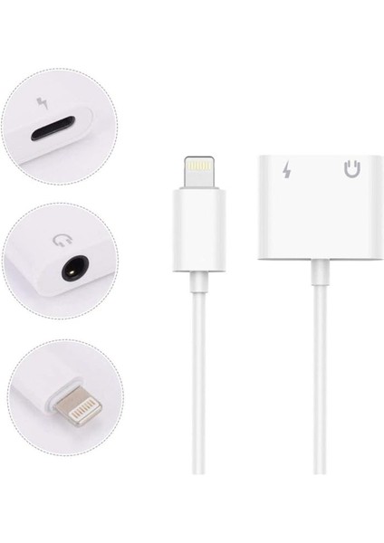 4420 Lightning 3.5mm Kulaklık Şarj Çevirici Dönüştürücü Çoklayıcı, Iphone 7-8 -11 Max Plus indirimleri