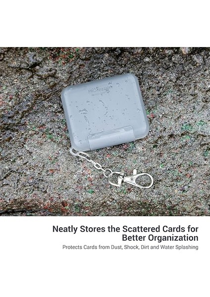 Sd Kart Tutucu Suya Dayanıklı Bellek Kartı Depolama 4 Sd Sdhc Sdxc Kart + 8 Mikro Sd Kart Için Taşıma Çantası, Şok Direnci Için Kauçuk, Gri modelleri