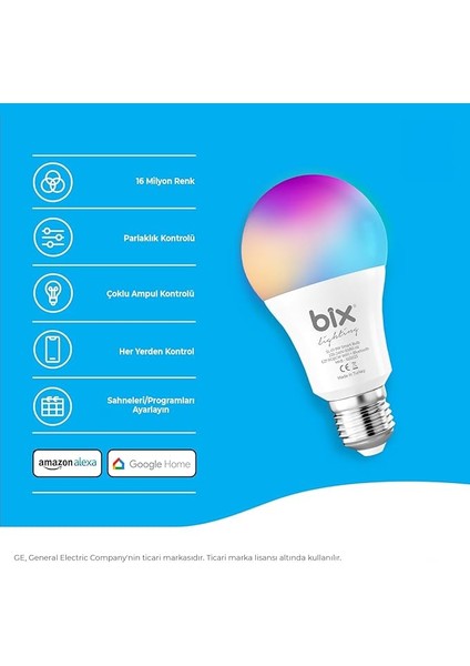 Sl-01 Aura Çok Renkli 9W Rgb Wifi-Bluetooth Uzaktan Kontrollü Akıllı Ampul fiyatları