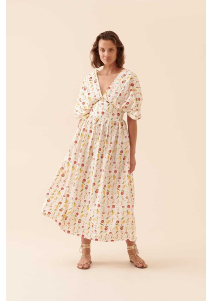 Yakası Açık Kısa Kollu Elbise Standart Renk Y2311006_089 modelleri