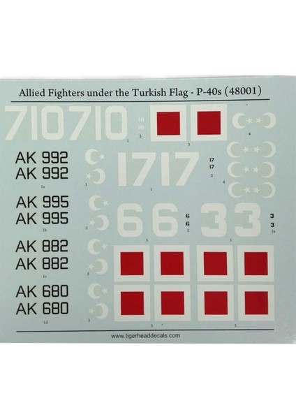 48001 1/48 Ölçek, Allied Fighters Under The Turkish Flag