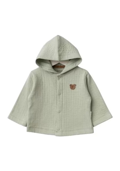 Kapüşonlu Bebek Hırka Mint