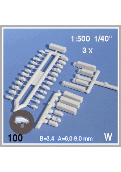 320201 1/500 Ölçek, Farklı Karayolu Araçları -BEYAZ-100 A