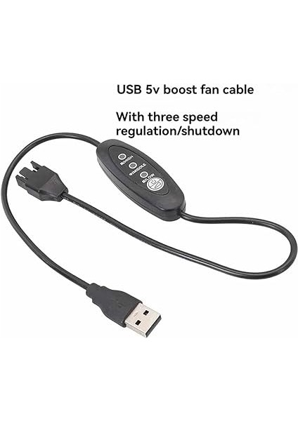 USB 5V Ila 12V Boost Fan Kablosu Ayarlanabilir USB 4 Pin Fan Kablosu 3 Dişliler Ayarlanabilir Hızlar USB 12V Şasi Fan Kablosu modelleri