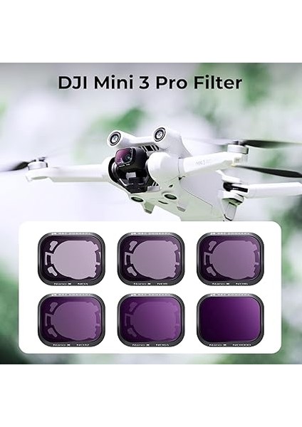 Concept Mini 3, Mini 3 Pro Nd Filtre, 6 Adet Nd4, Nd8, ND16, ND32, ND64, ND1000 Filtre Djı Mini 3 Pro, Mini 3 ile Uyumlu (Aksesuar: 1 x Iniş Iskeleti) (Plastik Versiyon) modelleri